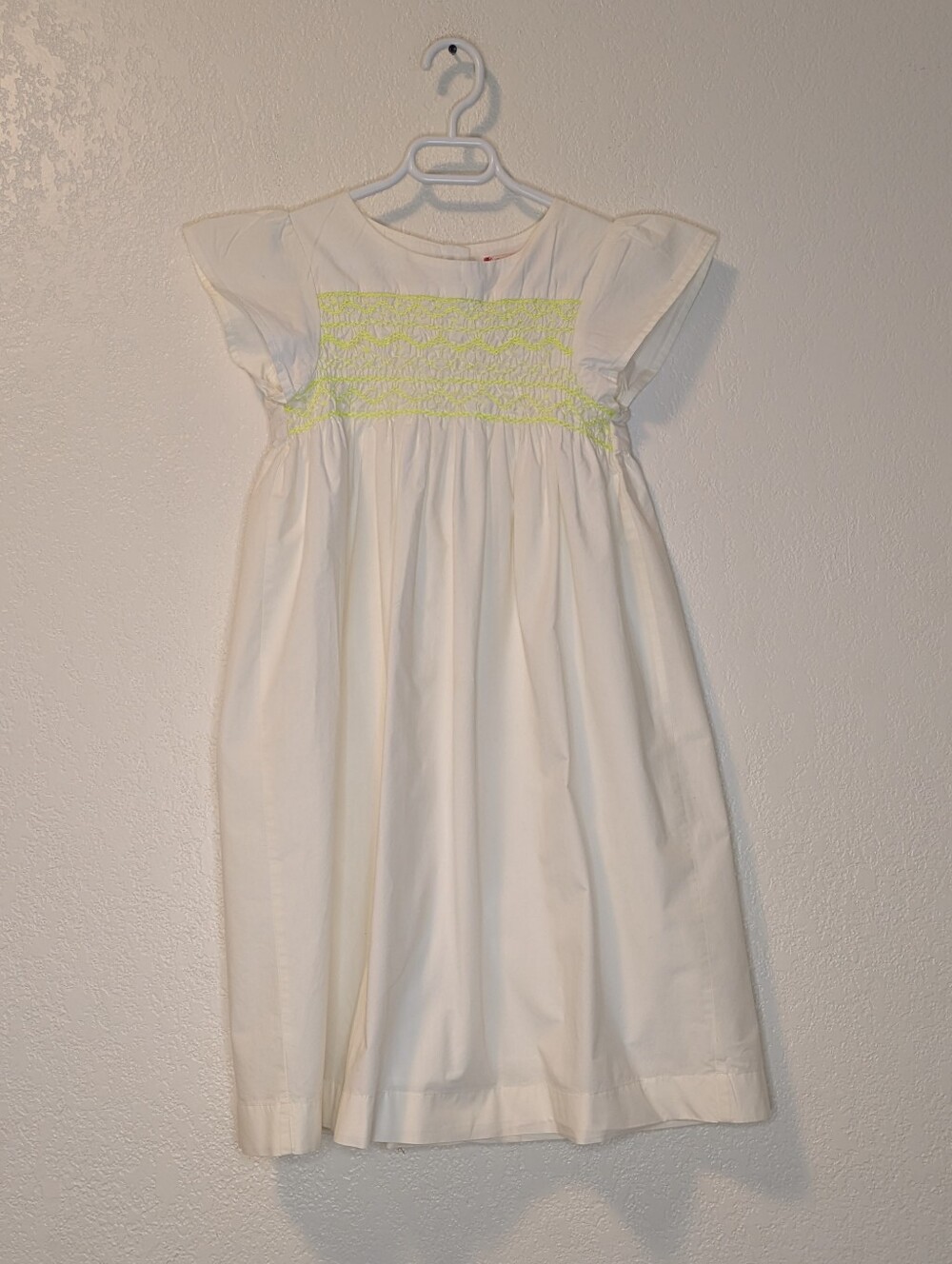 Ruby & Bloom Girls' Smocked Dress with Yellow Embroidery